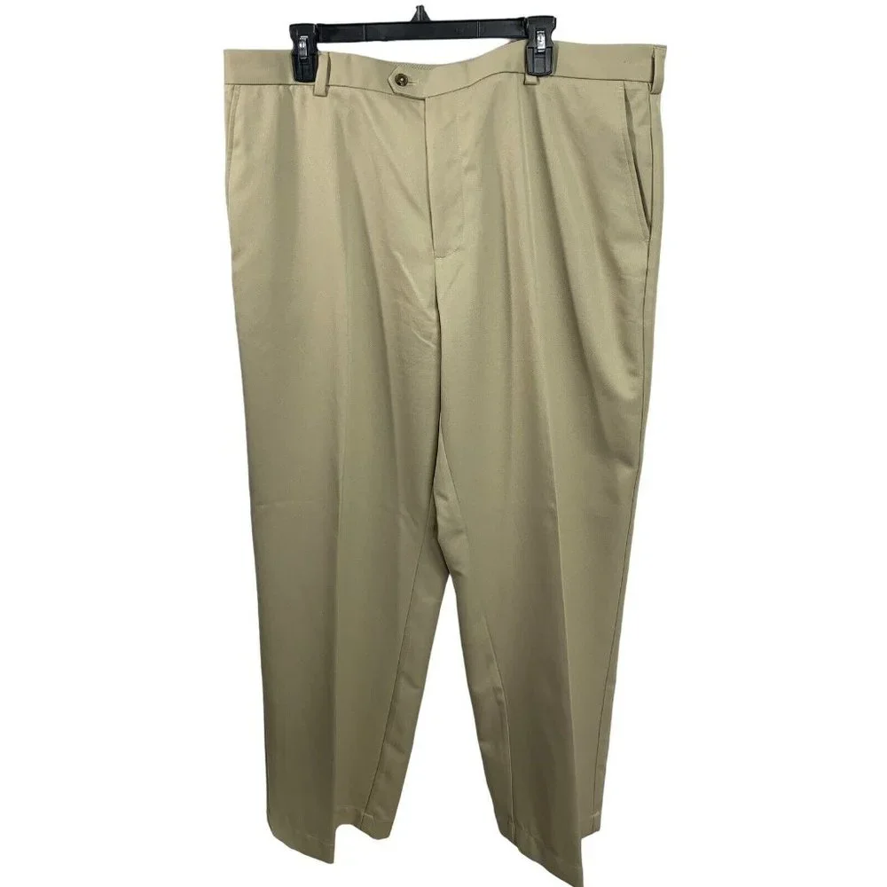 #1450 Izod XFG Mens Size 40x30 Tan Beige Performance Style Casual Pants Golf - Picture 1 of 7